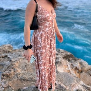 Abercrombie & Fitch pink Floral Maxi Dress SIZE XS